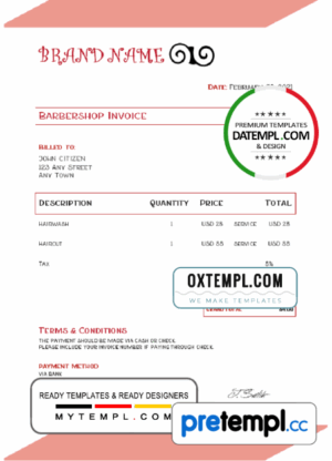 # define curl universal multipurpose invoice example in Word and PDF format, fully editable