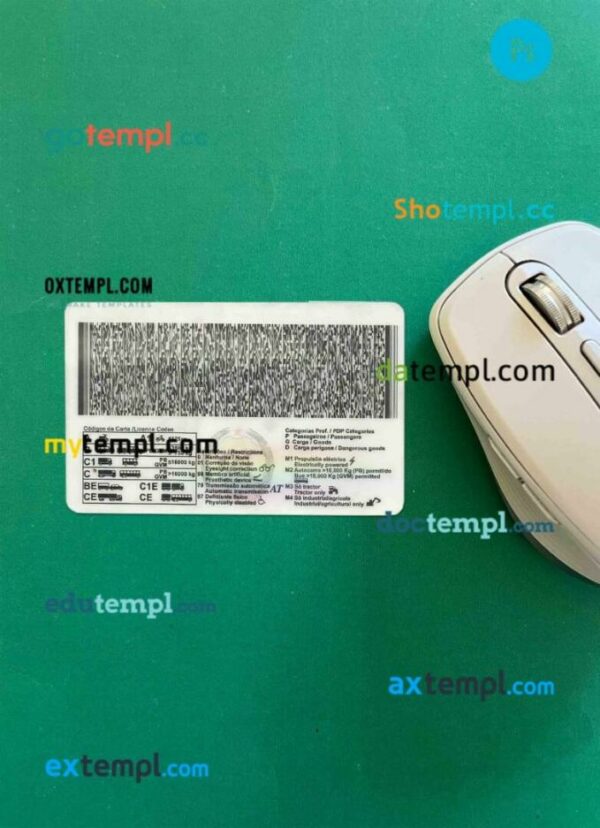Mozambique driving license PSD files, scan look and photographed image, 2 in 1 - Image 2