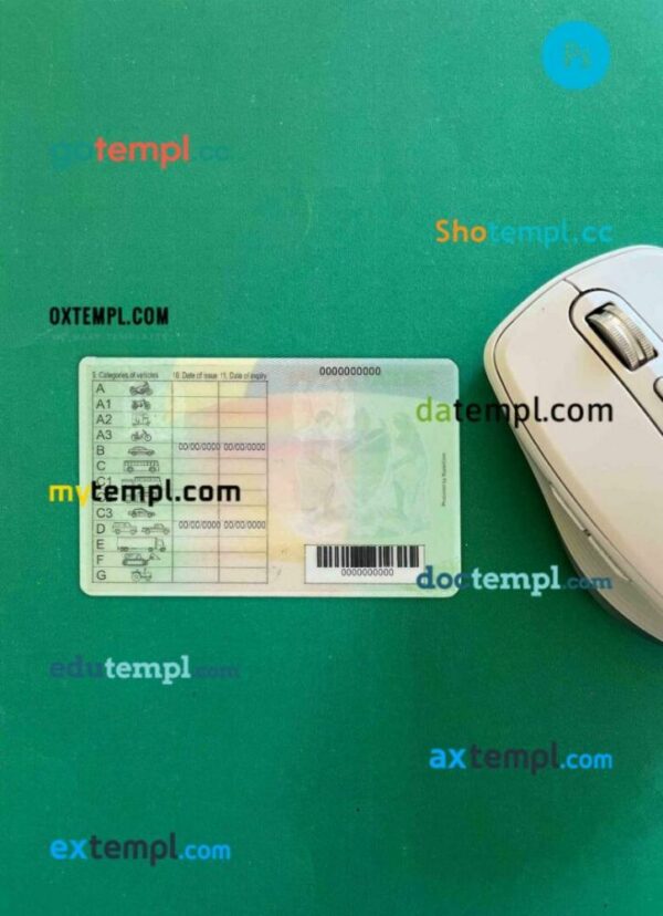 Tanzania driving license PSD files, scan look and photographed image, 2 in 1 - Image 2