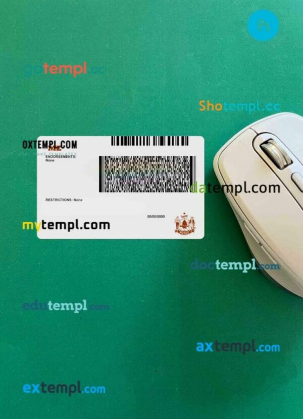 USA Marine state driving license PSD files, scan look and photographed image, 2 in 1 - Image 2