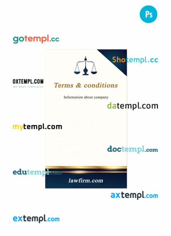 Lawyer ID card PSD template - Image 2