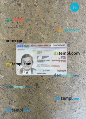 Portugal residence permit editable PSD files, scan look and photo-realistic look, 2 in 1