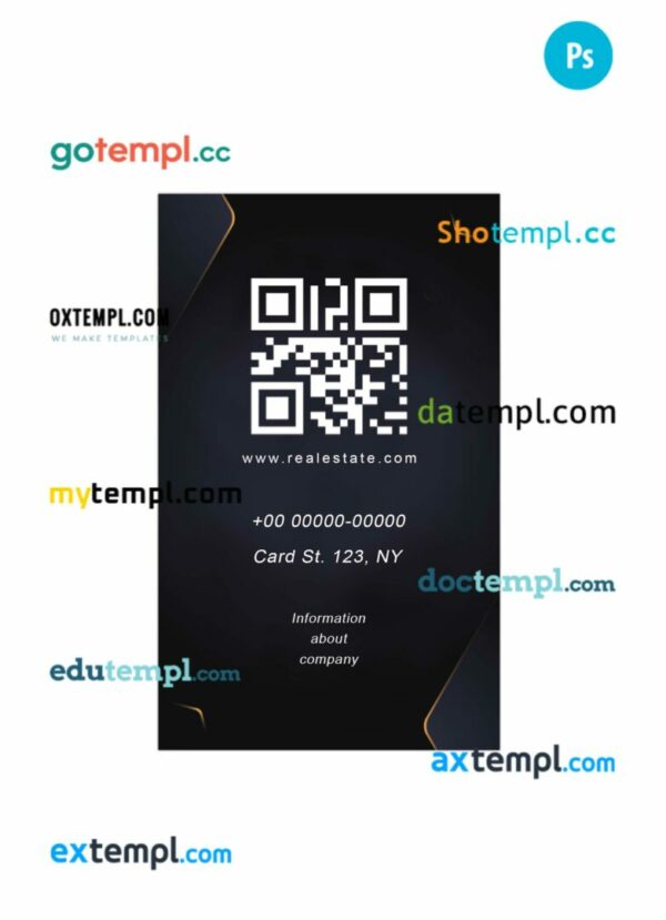 Real estate agency company ID card PSD template - Image 2