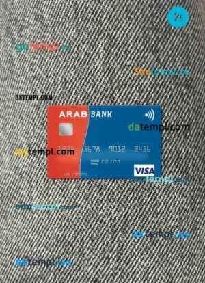 Algeria Arab Bank Algeria visa card PSD scan and photo-realistic snapshot, 2 in 1