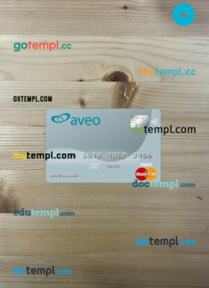 Australia Aveo bank mastercard PSD scan and photo taken image, 2 in 1