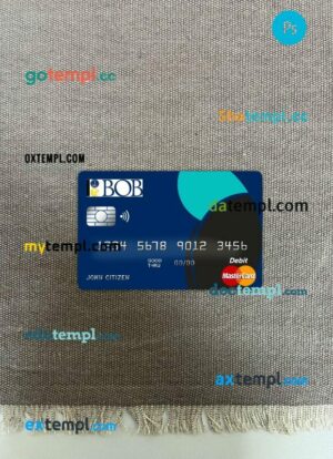 Bahamas bank of the bahamas mastercard PSD scan and photo taken image, 2 in 1