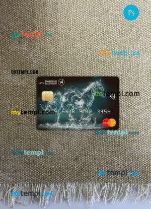 Burkina Faso Atlantique bank mastercard PSD scan and photo taken image, 2 in 1