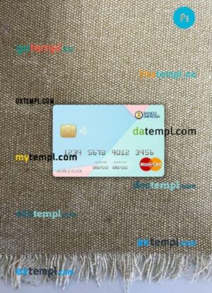 Costa Rica Improsa bank mastercard PSD scan and photo taken image, 2 in 1