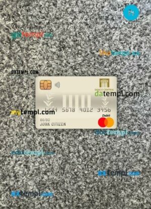 Dominican Republic Central bank master debit card PSD scan and photo taken image, 2 in 1
