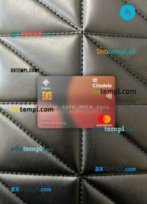 Estonia Citadele filiale AS bank mastercard PSD scan and photo taken image, 2 in 1