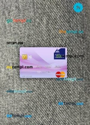 Ethiopia Dashen Bank mastercard PSD scan and photo taken image, 2 in 1
