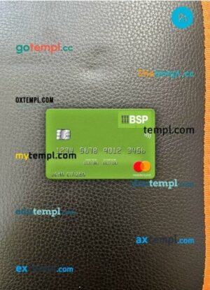 Fiji Bank of South Pacific mastercard PSD scan and photo taken image, 2 in 1