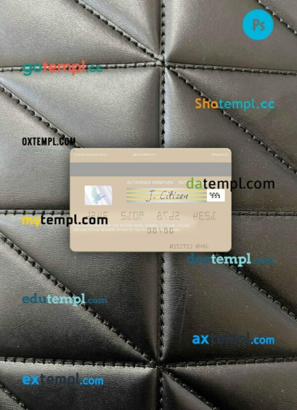 Gambia Access Bank visa debit card PSD scan and photo-realistic snapshot, 2 in 1 - Image 2