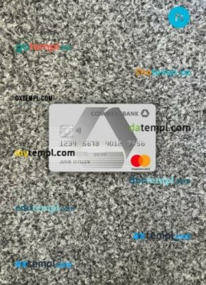 Germany Commerzbank MasterCard PSD scan and photo taken image, 2 in 1