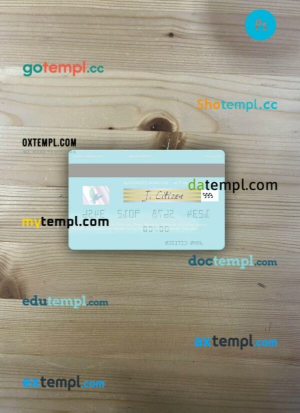 Grenada Republic Bank Grenada visa debit card PSD scan and photo-realistic snapshot, 2 in 1 - Image 2
