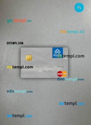 India Indian Overseas Bank mastercard PSD scan and photo taken image, 2 in 1