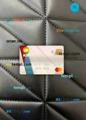 Iraq Kurdistan International Bank mastercard PSD scan and photo taken image, 2 in 1