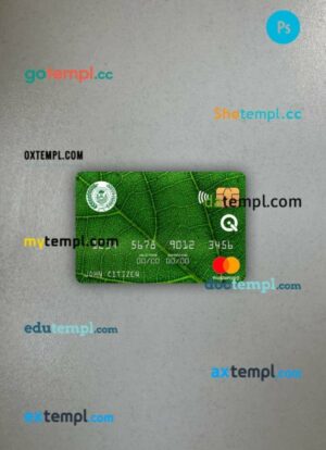 Iraq Rafidain bank mastercard PSD scan and photo taken image, 2 in 1