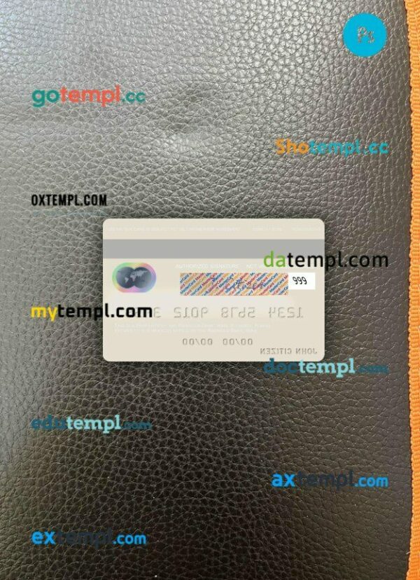 Iraq Rasheed Bank mastercard PSD scan and photo taken image, 2 in 1 - Image 2