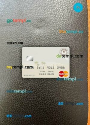 Iraq Rasheed Bank mastercard PSD scan and photo taken image, 2 in 1