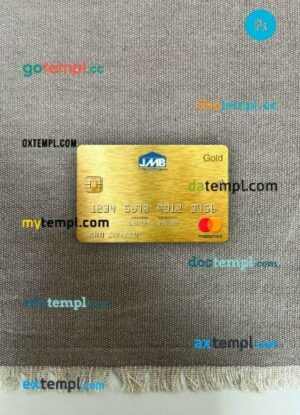 Jamaica Mortgage bank mastercard gold PSD scan and photo taken image, 2 in 1