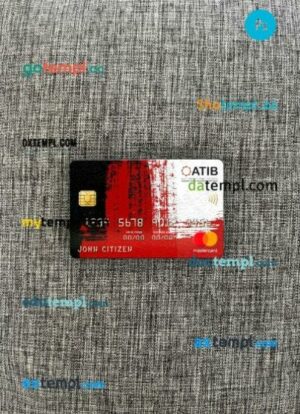 Libya Assaray (ATIB) bank mastercard PSD scan and photo taken image, 2 in 1