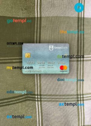 Liechtenstein Union Bank AG bank mastercard PSD scan and photo taken image, 2 in 1