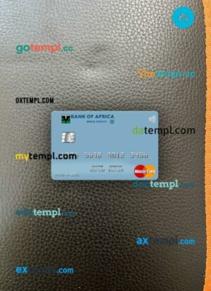 Madagascar Bank of Africa mastercard PSD scan and photo taken image, 2 in 1