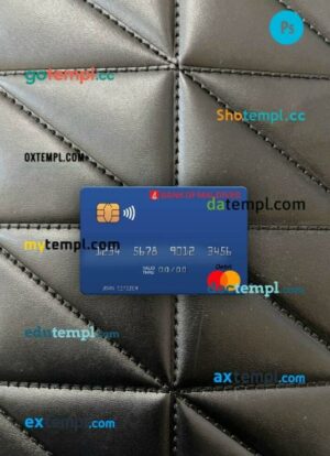 Maldives Bank of Maldives mastercard PSD scan and photo taken image, 2 in 1
