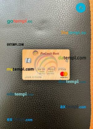 Moldova ProCredit Bank mastercard mastercard PSD scan and photo taken image, 2 in 1, version 2