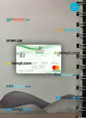 Morocco Credit Agricole bank mastercard PSD scan and photo taken image, 2 in 1