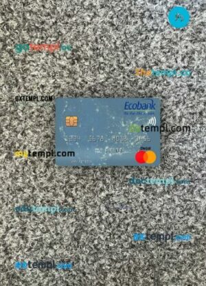 Niger Ecobank mastercard PSD scan and photo taken image, 2 in 1