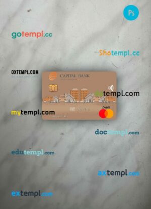 North Macedonia Capital Banka AD Skopje mastercard PSD scan and photo taken image, 2 in 1