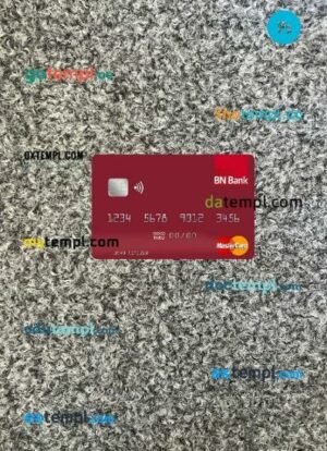 Norway BN Bank ASA mastercard PSD scan and photo taken image, 2 in 1