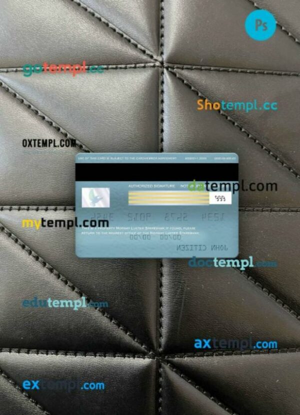 Norway Luster Sparebank visa electron card PSD scan and photo-realistic snapshot, 2 in 1 - Image 2