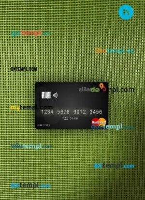 Pakistan Al Baraka Bank mastercard PSD scan and photo taken image, 2 in 1