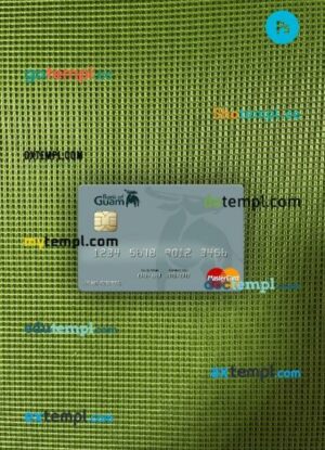 Palau Bank of Guam mastercard PSD scan and photo taken image, 2 in 1