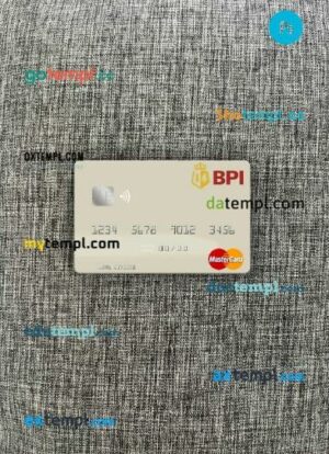 Philippines Bank of the Philippine Islands mastercard PSD scan and photo taken image, 2 in 1