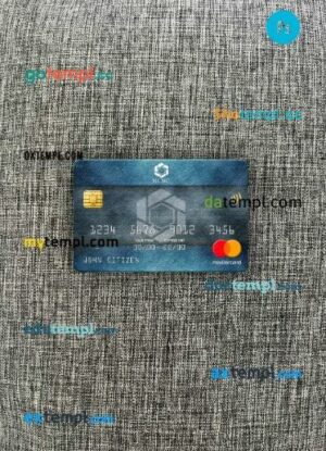 Philippines Rizal Commercial Banking Corporation (RCBC) mastercard PSD scan and photo taken image, 2 in 1
