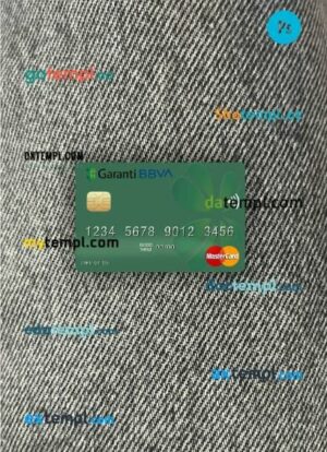 Romania Garanti BBVA mastercard PSD scan and photo taken image, 2 in 1