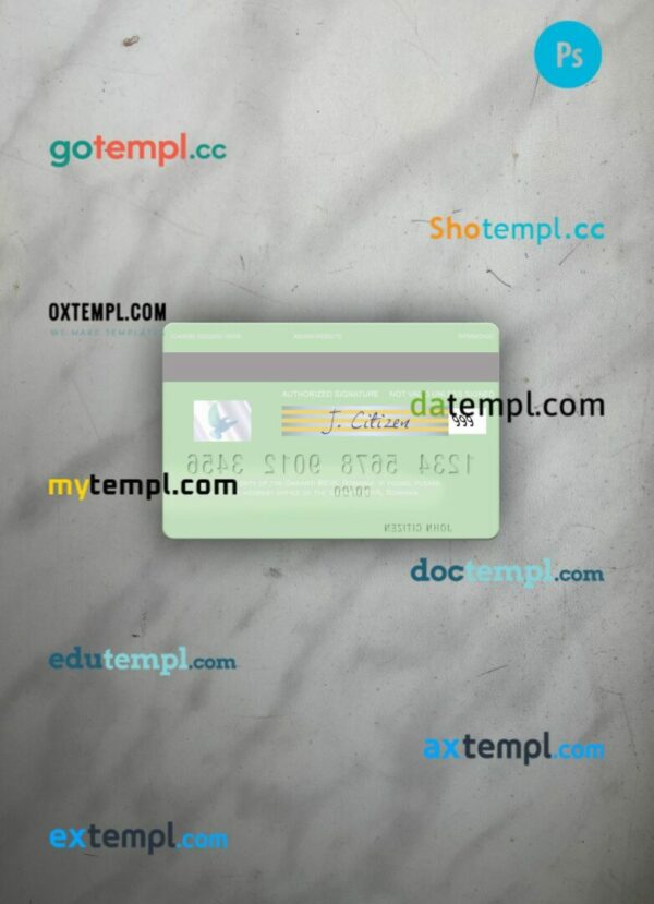 Romania Garanti BBVA visa debit card PSD scan and photo-realistic snapshot, 2 in 1 - Image 2