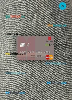 Russia Bank of Moscow mastercard PSD scan and photo taken image, 2 in 1