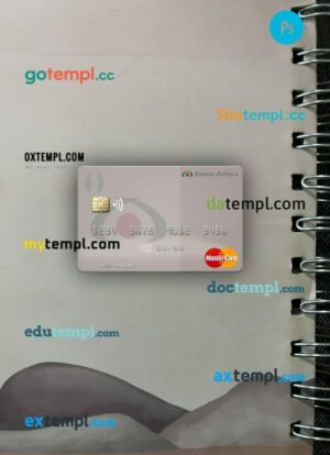 Salvador Banco Azteca mastercard PSD scan and photo taken image, 2 in 1