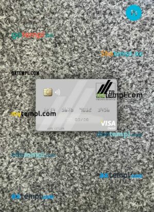 Slovakia Tatra Banka visa debit card PSD scan and photo-realistic snapshot, 2 in 1