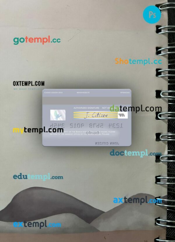 Slovenia Addiko Bank visa debit card PSD scan and photo-realistic snapshot, 2 in 1 - Image 2