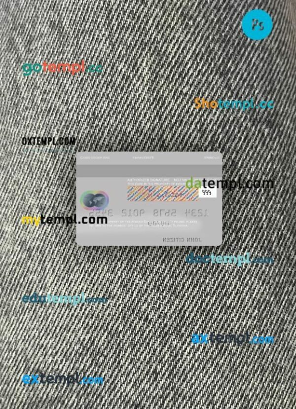 Somalia Amal Bank mastercard PSD scan and photo taken image, 2 in 1 - Image 2