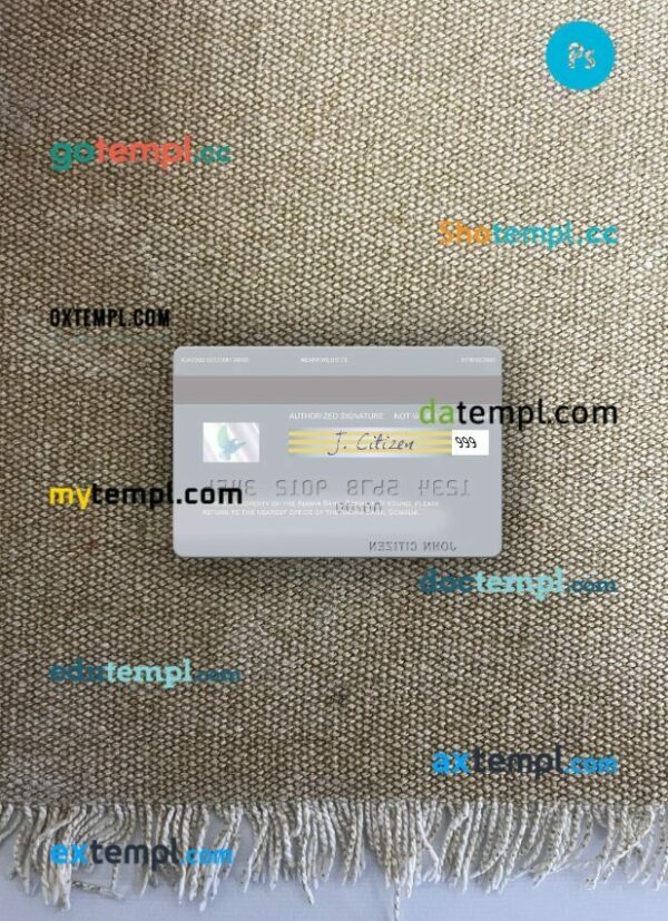 Somalia Amana Bank visa debit card PSD scan and photo-realistic snapshot, 2 in 1 - Image 2