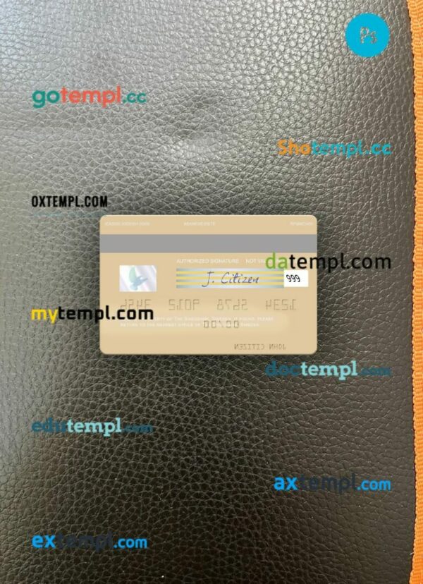 Sweden Swedbank visa debit card PSD scan and photo-realistic snapshot, 2 in 1 - Image 2