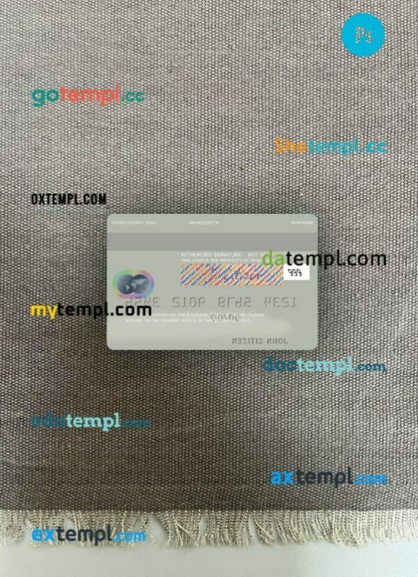 Togo Ecobank mastercard PSD scan and photo taken image, 2 in 1 - Image 2