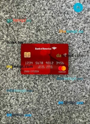 USA BB&T Corp. bank mastercard PSD scan and photo taken image, 2 in 1